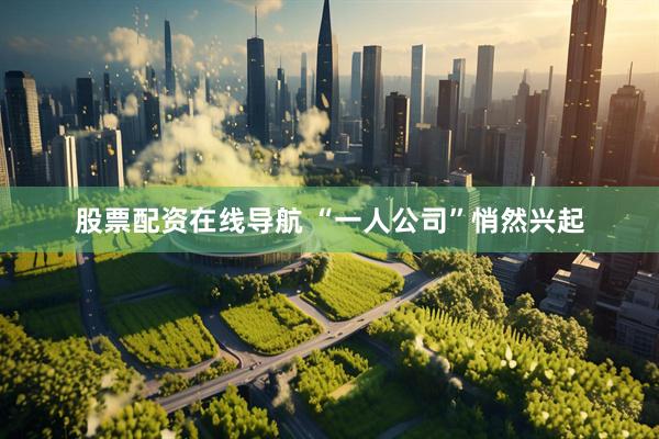 股票配资在线导航 “一人公司”悄然兴起